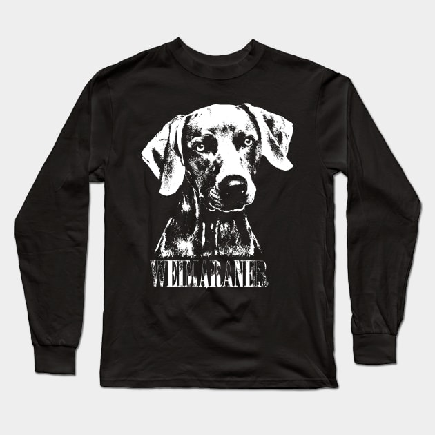 Weimaraner puppy Long Sleeve T-Shirt by Nartissima